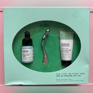 Versed Skincare Gift Set | Clarifying Serum + Gel Cream + Acupressure Tool | New